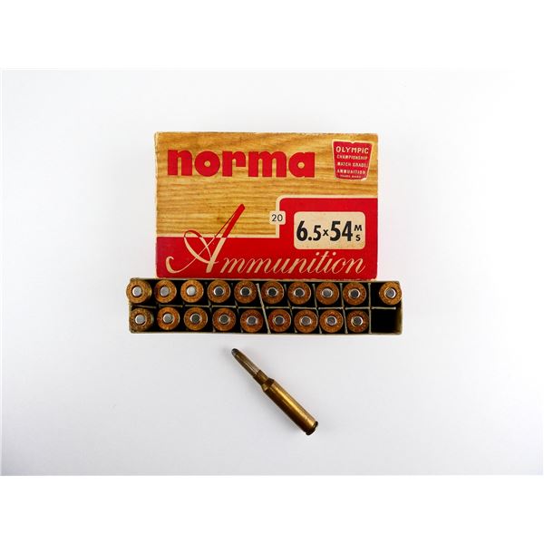 COLLECTIBLE NORMA 6.5X54 MANNLICHER SCHOENAUER AMMO LOT