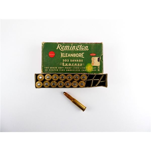 COLLECTIBLE REMINGTON .303 SAV AMMO LOT