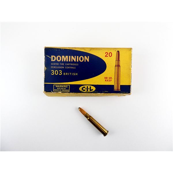COLLECTIBLE DOMINION .303 BR AMMO LOT