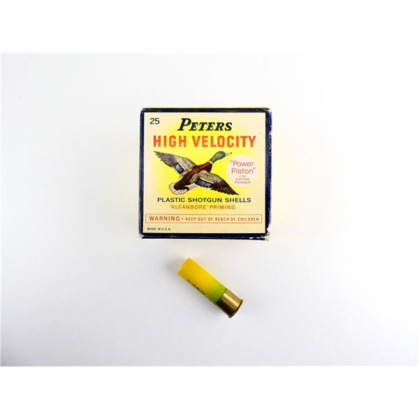 COLLECTIBLE PETERS HIGH VELOCITY 20 GAUGE 2 3/4" MAGNUM  SHOT SHELL AMMO LOT