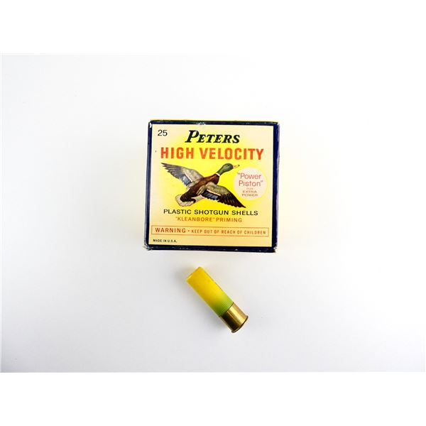 COLLECTIBLE PETERS HIGH VELOCITY 20 GAUGE 2 3/4" MAGNUM  SHOT SHELL AMMO LOT