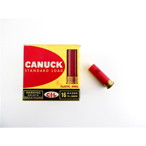 COLLECTIBLE CIL CANUCK 16 GAUGE 2 3/4" SHOT SHELL AMMO LOT