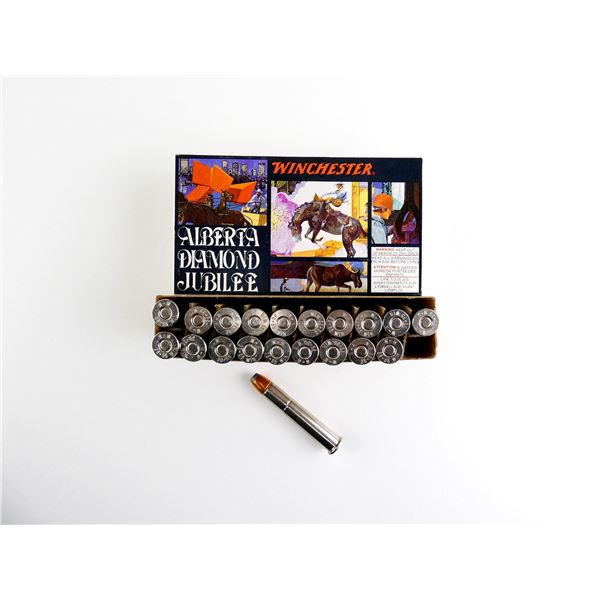 COLLECTIBLE WINCHESTER ALBERTA DIAMOND JUBILEE .38-55 WIN AMMO LOT