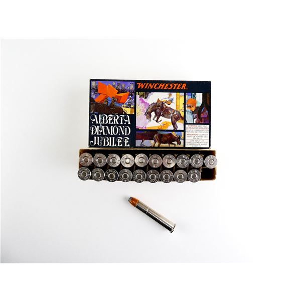 COLLECTIBLE WINCHESTER ALBERTA DIAMOND JUBILEE .38-55 WIN AMMO LOT