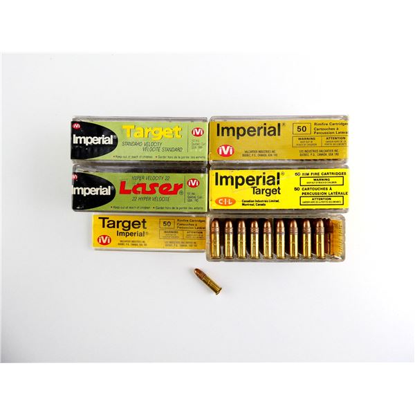 COLLECTIBLE ASSORTED IMPERIAL .22 LR AMMO LOT