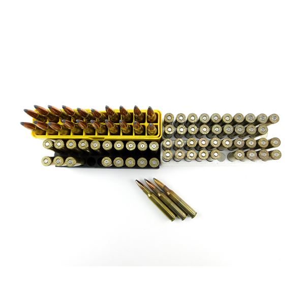 RELOADED ASSORTED .30-06 SPRG AMMO AND NON-PRIMED BRASS CASES LOT