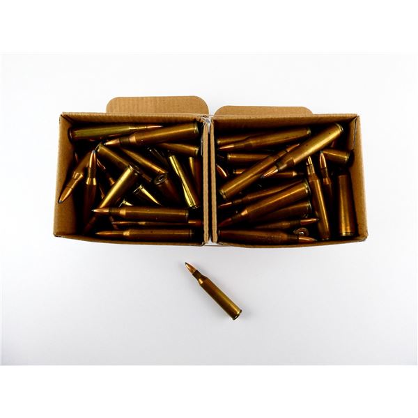 RELOADED ASSORTED .220 SWIFT AMMO AND NON-PRIMED BRASS CASES LOT