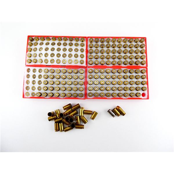 WINCHESTER .40 SMITH & WESSON AMMO AND NON-PRIMED BRASS CASES LOT
