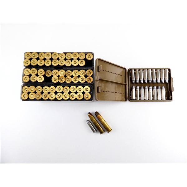 RELOADED ASSORTED .45-70 GOVT / .38 SPL AMMO AND NON-PRIMED BRASS CASES LOT