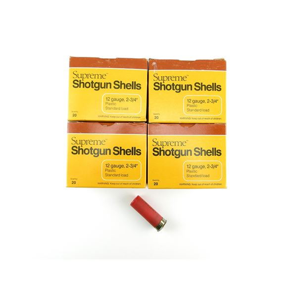 SUPREME 12 GAUGE 2 3/4" SHOT SHELL AMMO LOT