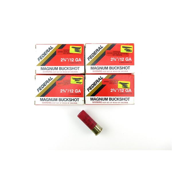 FEDERAL 12 GAUGE 2 3/4" MAGNUM SHOT SHELL AMMO LOT