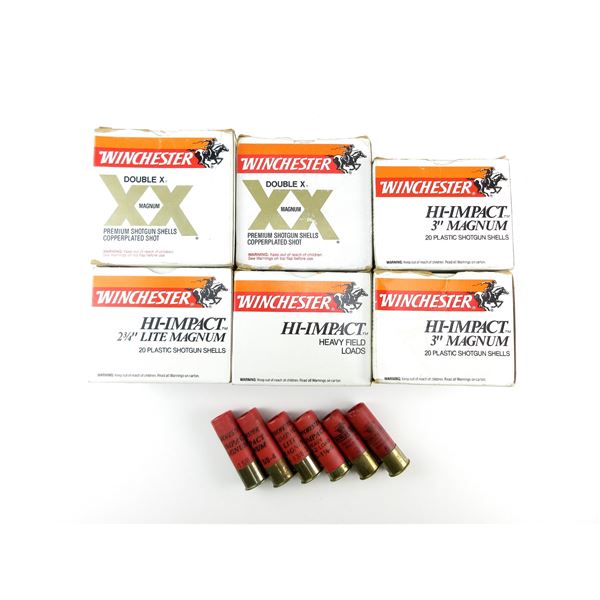 ASSORTED WINCHESTER 2 3/4" AND 3" SHOT SHELL AMMO LOT