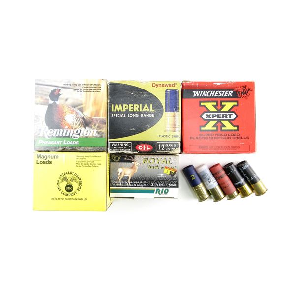 ASSORTED 12 GAUGE 2 3/4" SHOT SHELL AMMO LOT
