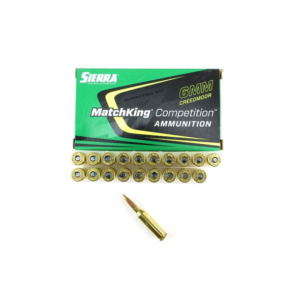 SIERRA MATCHKING COMPETITION 6MM CREEDMOOR AMMO LOT