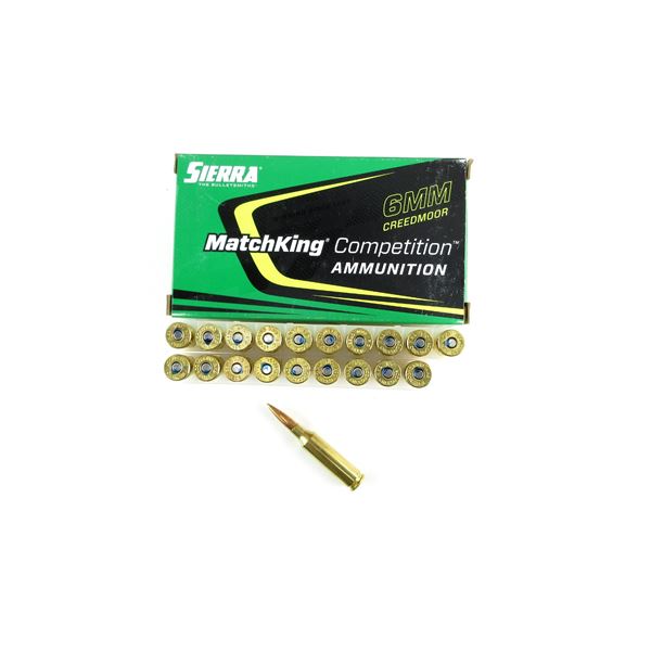 SIERRA MATCHKING COMPETITION 6MM CREEDMOOR AMMO LOT