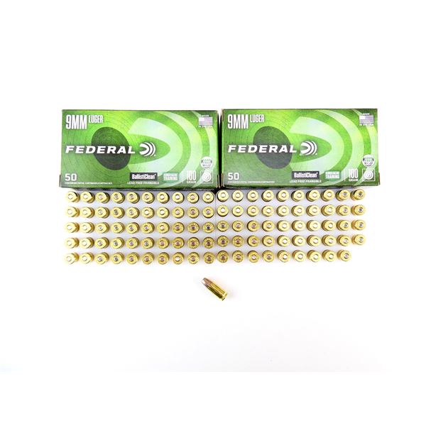 FEDERAL BALLISTICLEAN 9MM LUGER AMMO LOT