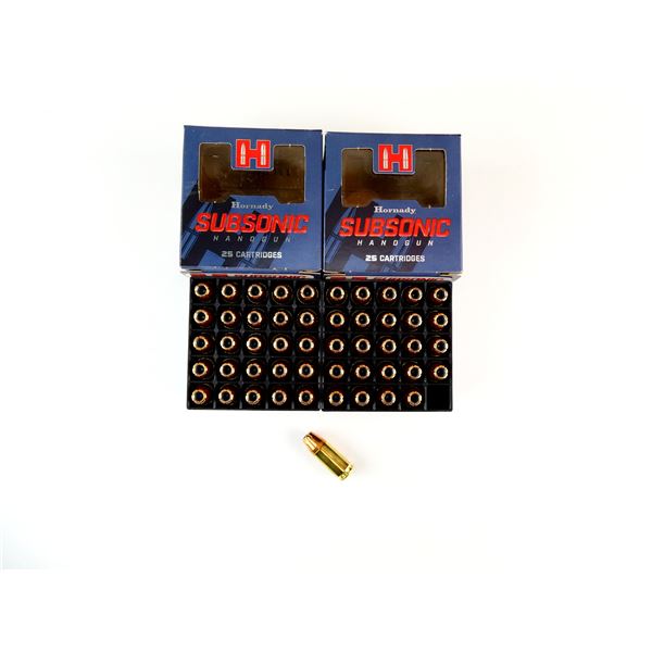 HORNADY SUBSONIC 9MM LUGER AMMO LOT