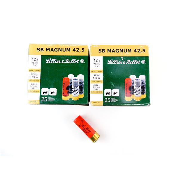 SELLIER & BELLOT 12 GAUGE 3" MAGNUM SHOT SHELL AMMO LOT