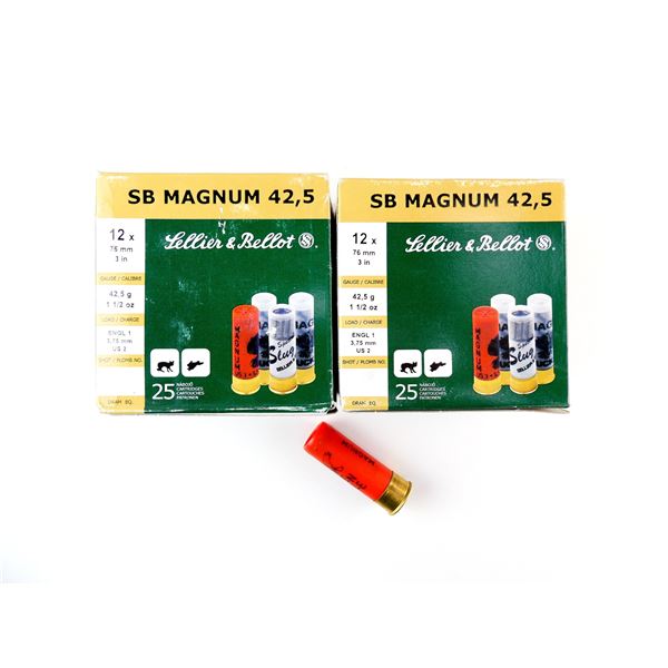 SELLIER & BELLOT 12 GAUGE 3" MAGNUM SHOT SHELL AMMO LOT