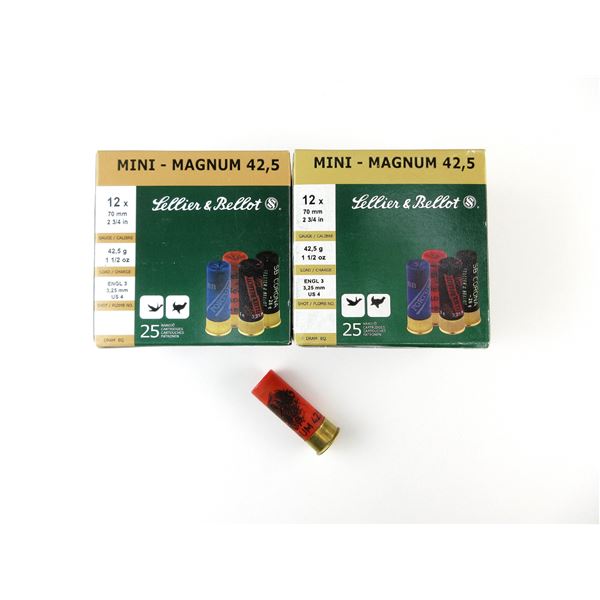 SELLIER & BELLOT 12 GAUGE 2 3/4" MAGNUM SHOT SHELL AMMO LOT