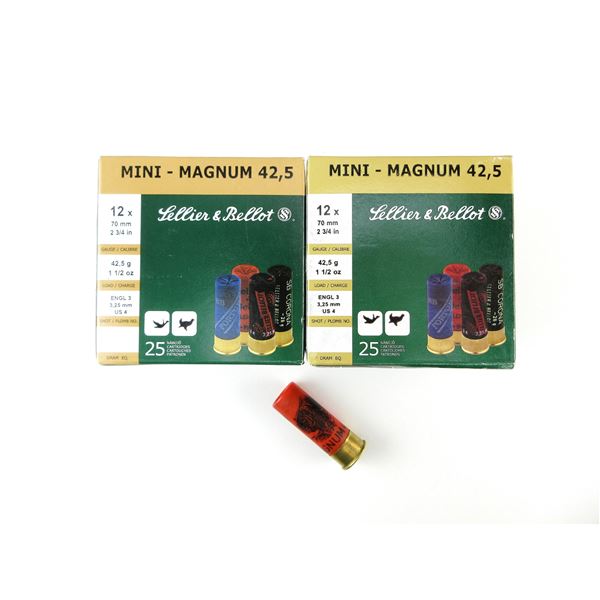 SELLIER & BELLOT 12 GAUGE 2 3/4" MAGNUM SHOT SHELL AMMO LOT