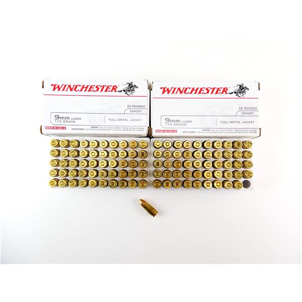 WINCHESTER 9MM LUGER AMMO LOT