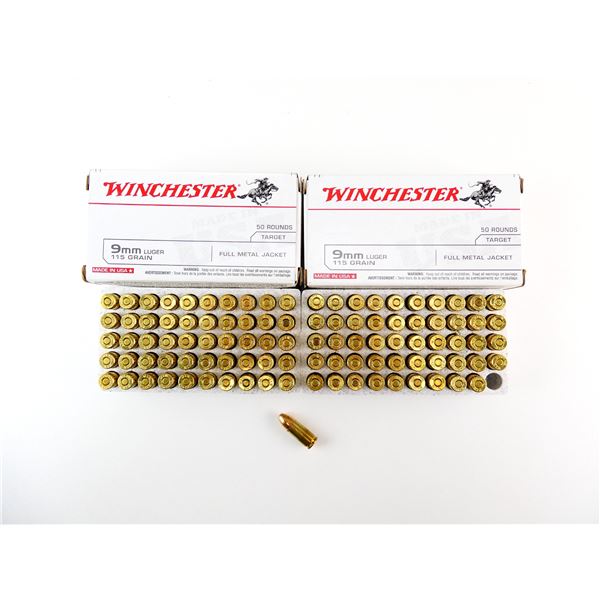 WINCHESTER 9MM LUGER AMMO LOT