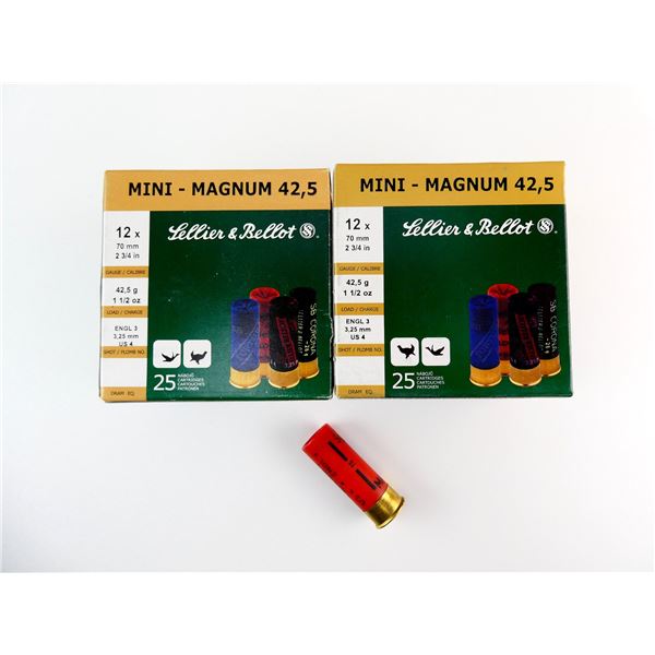 SELLIER & BELLOT 12 GAUGE 2 3/4" MAGNUM SHOT SHELL AMMO LOT