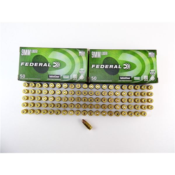 FEDERAL BALLISTICLEAN 9MM LUGER AMMO LOT