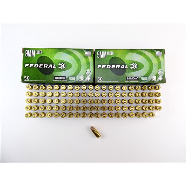 FEDERAL BALLISTICLEAN 9MM LUGER AMMO LOT