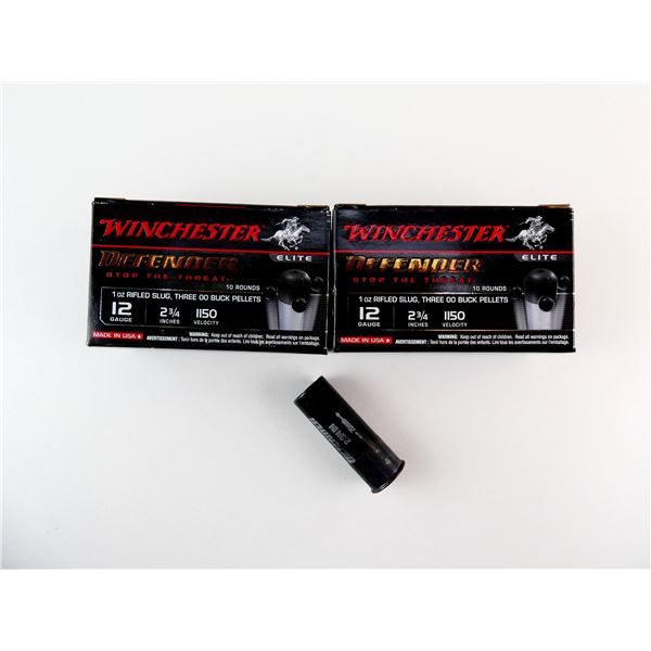 WINCHESTER DEFENDER 12 GAUGE 2 3/4" SHOT SHELL AMMO LOT