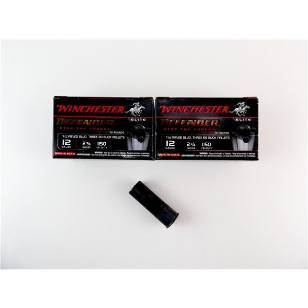 WINCHESTER DEFENDER 12 GAUGE 2 3/4" SHOT SHELL AMMO LOT