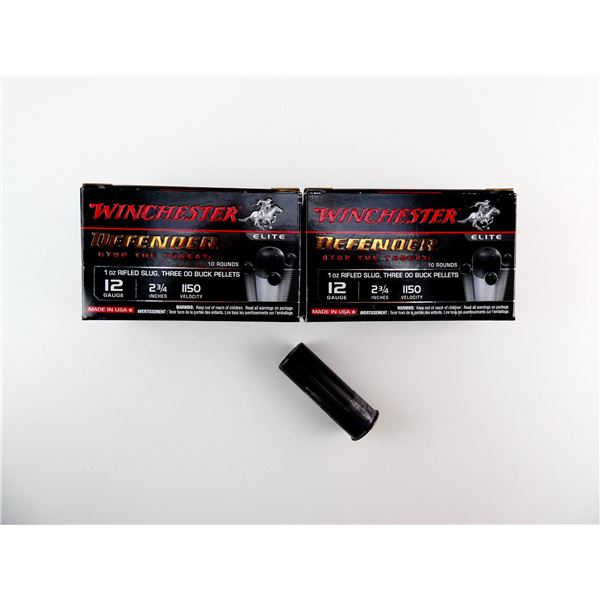 WINCHESTER DEFENDER 12 GAUGE 2 3/4" SHOT SHELL AMMO LOT