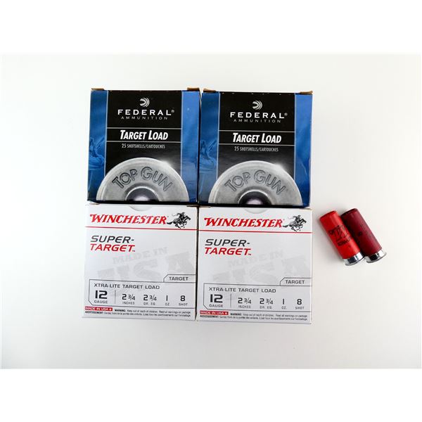 ASSORTED WINCHESTER AND FEDERAL 12 GAUGE 2 3/4" SHOT SHELL AMMO LOT