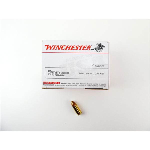 WINCHESTER 9MM LUGER AMMO LOT