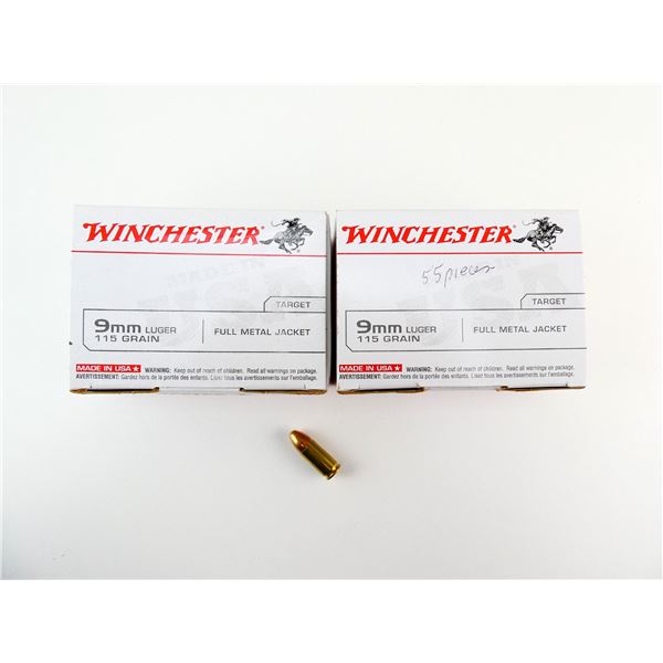 WINCHESTER 9MM LUGER AMMO LOT