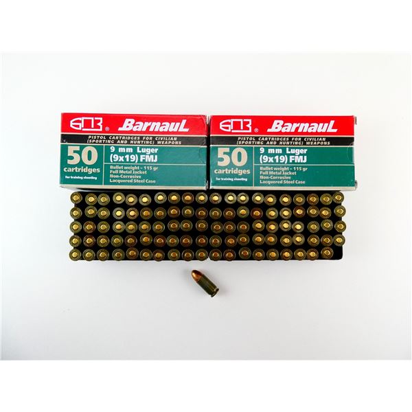 BARNAUL 9MM LUGER AMMO LOT