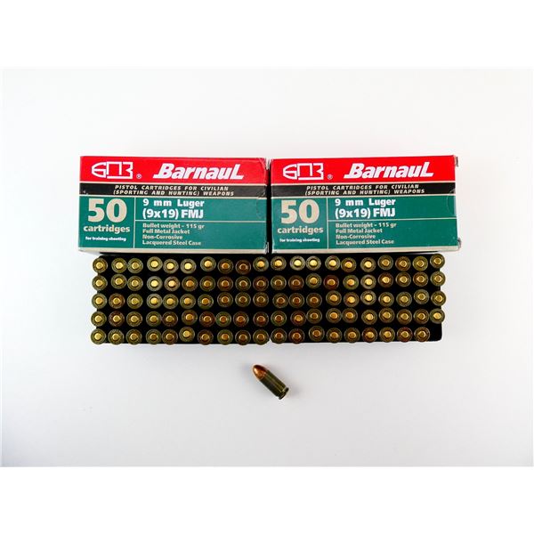 BARNAUL 9MM LUGER AMMO LOT