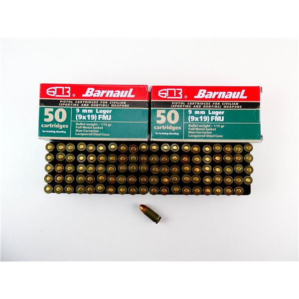 BARNAUL 9MM LUGER AMMO LOT