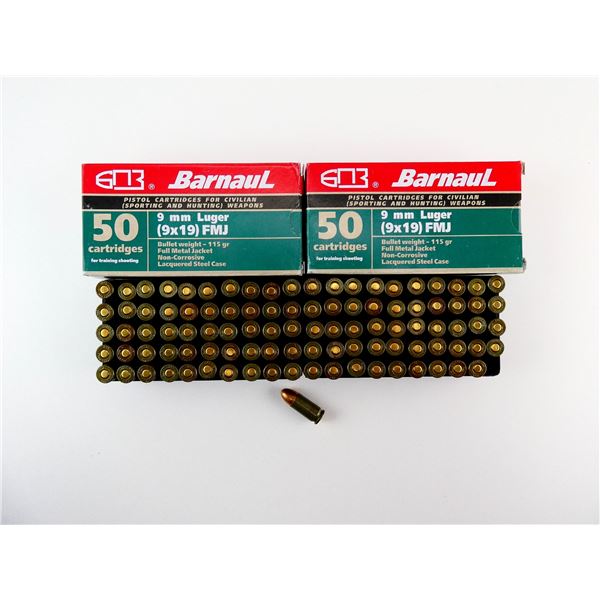 BARNAUL 9MM LUGER AMMO LOT