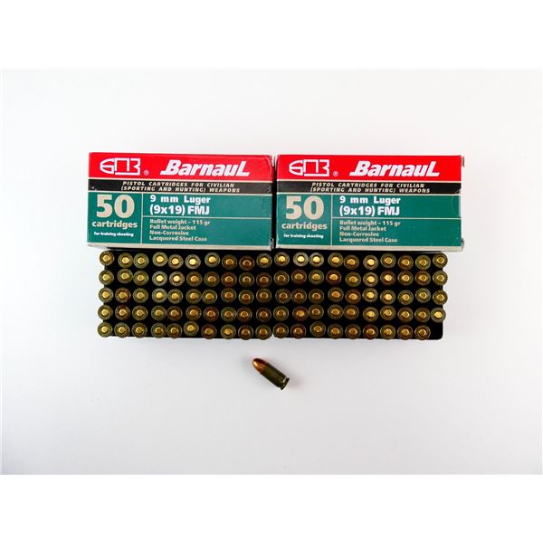 BARNAUL 9MM LUGER AMMO LOT