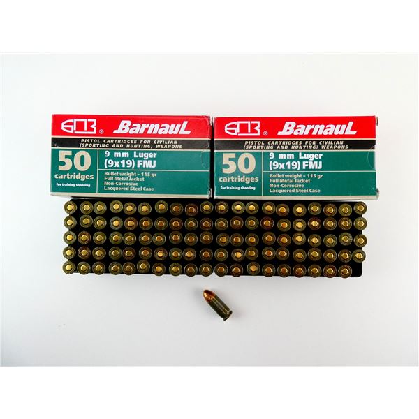 BARNAUL 9MM LUGER AMMO LOT