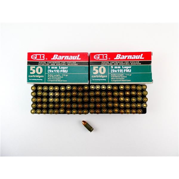 BARNAUL 9MM LUGER AMMO LOT