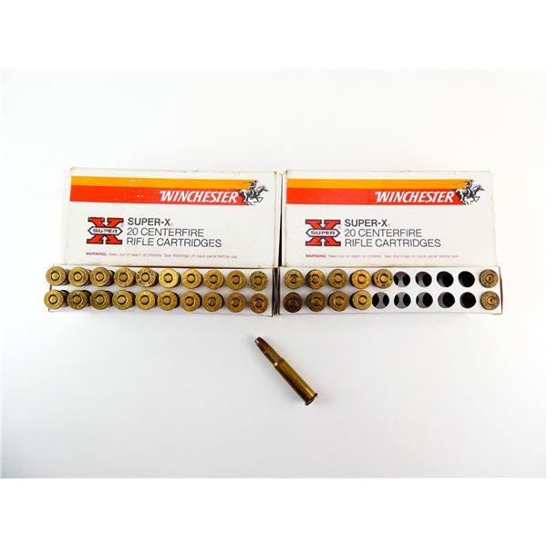 WINCHESTER .30-30 WIN AMMO AND NON-PRIMED BRASS CASES LOT