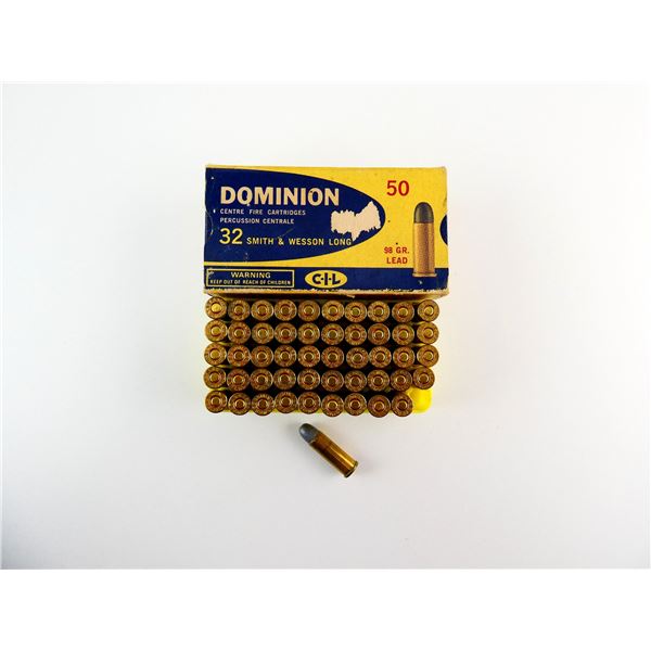 DOMINION .32 SMITH & WESSON LONG AMMO LOT