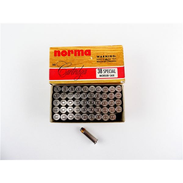 NORMA .38 SPECIAL NICKELED CASE AMMO LOT