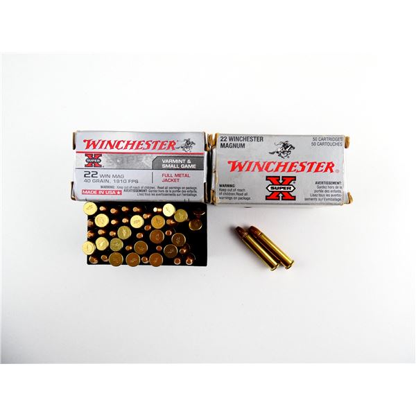 WINCHESTER .22 WIN MAGNUM AMMO LOT