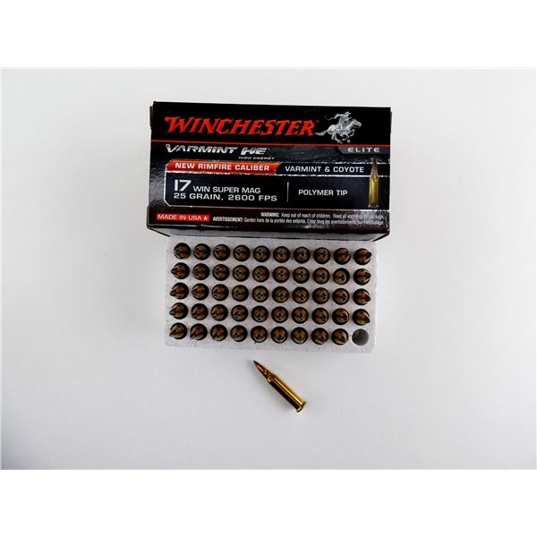 WINCHESTER .17 WIN SUPER MAGNUM AMMO LOT