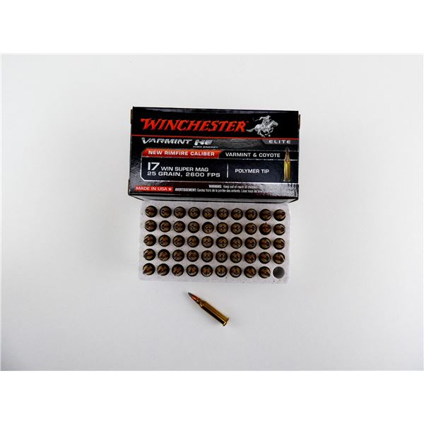 WINCHESTER .17 WIN SUPER MAGNUM AMMO LOT