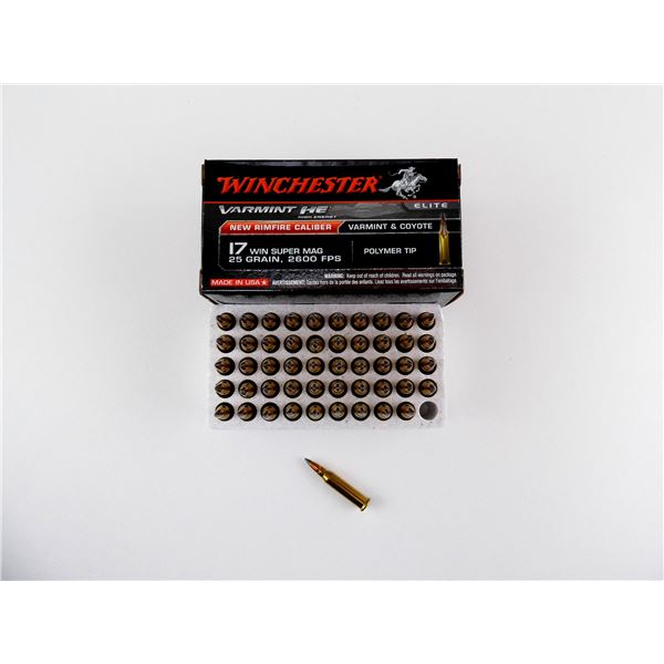 WINCHESTER .17 WIN SUPER MAGNUM AMMO LOT